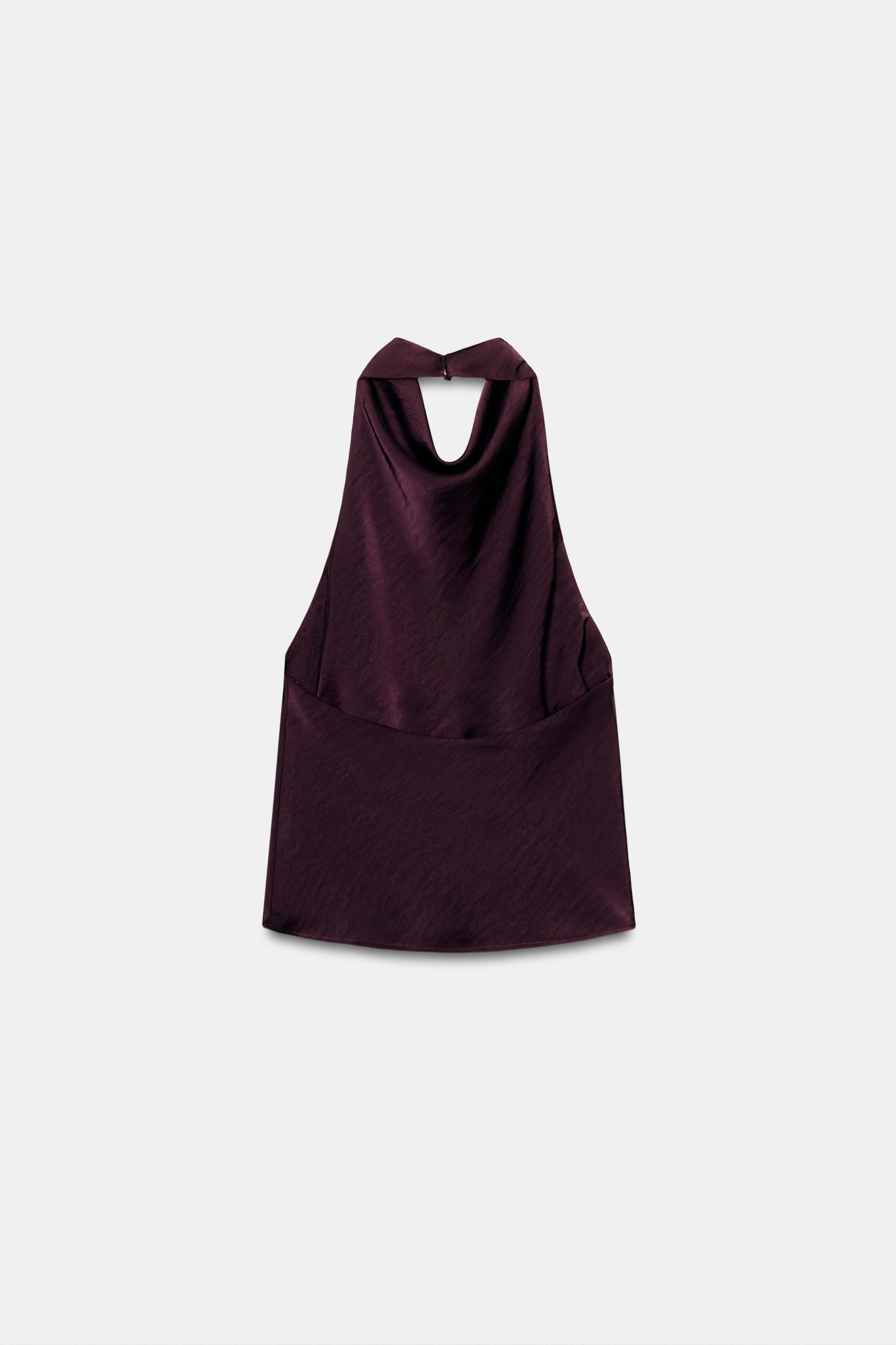TOP HALTER SATINÉ